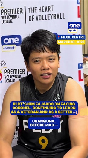‘EXCITED TALAGA AKO AND HAPPY NA MAKAKATAPAT SIYA’ 🏹❤️‍🔥 PLDT’s Kim Fajardo shares her excitement in facing fellow former DLSU Green Spiker Julia Coronel of Galeries Tower, while highlighting the importance of continuing to learn as a veteran and embracing the challenge of selecting among her High Speed Hitters spikers to sharpen her decision-making as a playmaker in the 2026 PVL All-Filipino Conference. | via Vlon Bandivas/One Sports #OSOnTheSpot #PVL2026 #TheHeartofVolleyball