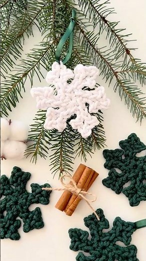 Easy Crochet Snowflake Tutorial | Quick & Beautiful Christmas Decoration ❄️