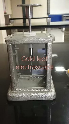 Gold leaf electroscope working