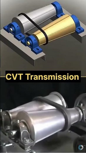 How CVT Transmissions Work 🤯 (Animation vs. Real) #shorts