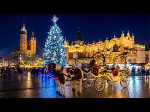 Krakow Christmas Market 4K Christmas Lights Walking Tour 2025