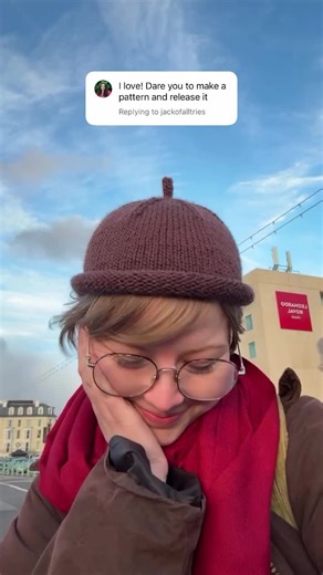 Guess I’m doing it then! So stay tuned. 🍁 Also I made a second one (and a third oop) and it actually looks like a little acorn atop my head. I love. Also also, advice would be more than appreciated, I’ve wanted to do this for a while but it’ll be a challenge for sure (good thing I can’t back down from a dare oop). #AcornHat