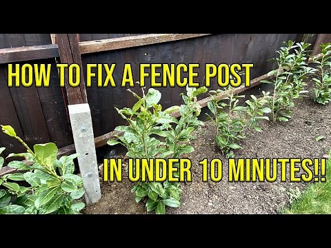 HOW TO FIX A FENCE POST IN UNDER TEN MINUTES *CHEAP & FAST*