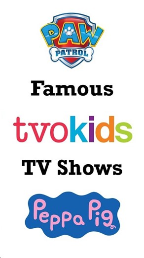 Famous TVO Kids TV Shows #logo #logohistory #brand #evolution #tvokids #pawpatrol #peppapig #dora