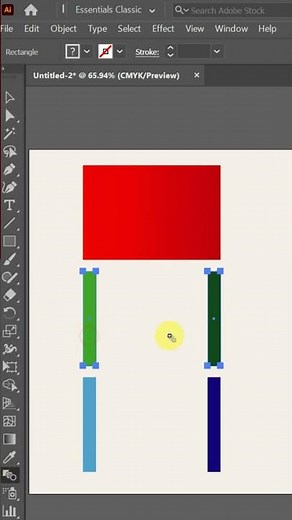 How to Create Gradient Rectangles in Adobe Illustrator | Red Green Blue Illustration