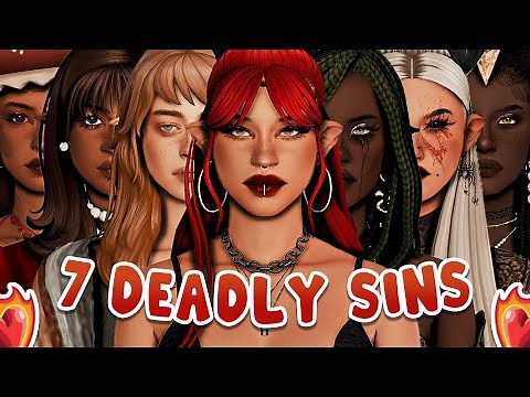 7 Deadly Sins as Sims! 🔥 + CC List | Sims 4 Create a Sim Challenge