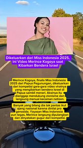 Dikeluarkan dari Miss Indonesia 2025, Merince Kogoya saat Kibarkan Bendera Israel Dukung Timnas Indonesia Ke Piala Dunia 2026 #timnasgaruda #sepakbolaindonesia #IndonesiaPialaDunia2026 #Footballnews #soccerhighlights #ronaldo #messi #shorts #usa #footballfans #premiereleague | Sepak Bola Indonesia