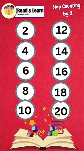 Skip Counting by 2 | Fun Math Song for Kids 🎵 #Shorts