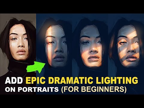 How To Paint Dramatic Lighting on Your Portrait Artwork | Dynamic Lighting Tutorial For BEGINNERS