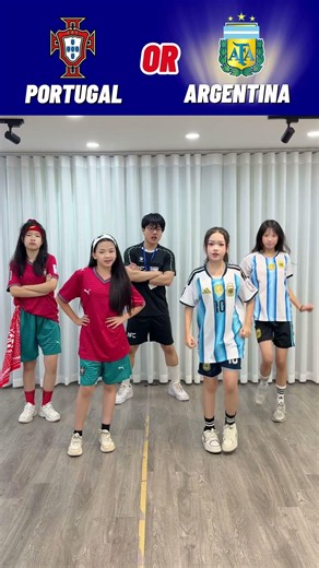 Which team do you choose? 🇵🇹 or 🇦🇷 👉 | Follow Me | World Cup Dance Battle #shorts #viral