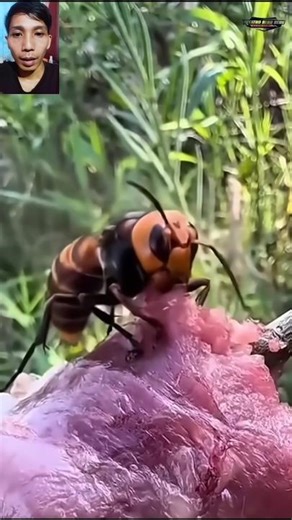 Wasp vs Snake 😱 #shorts #wasp #snake