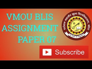VMOU BLIS ASSIGNMENT