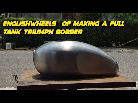 Englishwheels of making a full tank triumph bobber #chopper #bobber #customtriumph