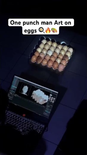 One Punch Man Art On eggs 🍳🔥🎨 #art