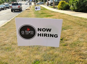 What's With 'Now Hiring' Signs at Landmark?