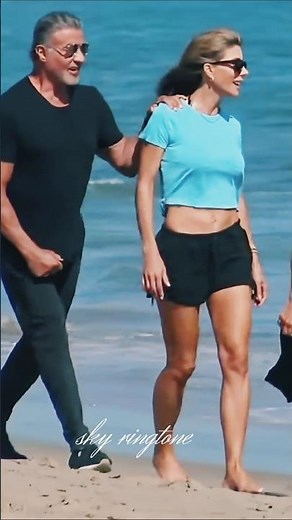 Sylvester stollene and Jennifer flavin romance 💒💍 at seaside #sylvesterstallone #jenniferflavin