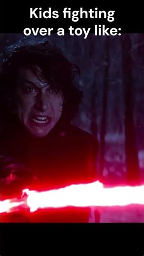 Kids fighting over a lightsaber