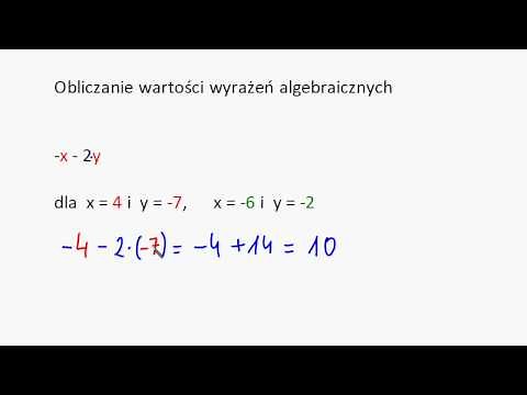 Obliczanie wartości wyrażeń algebraicznych (1)