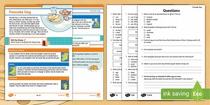 LKS2 Pancake Day Reading Comprehension Activity