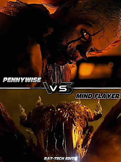 PENNYWISE VS MIND FLAYER #pennywise #strangerthings #viral #FORYOU #itwelcometoderry
