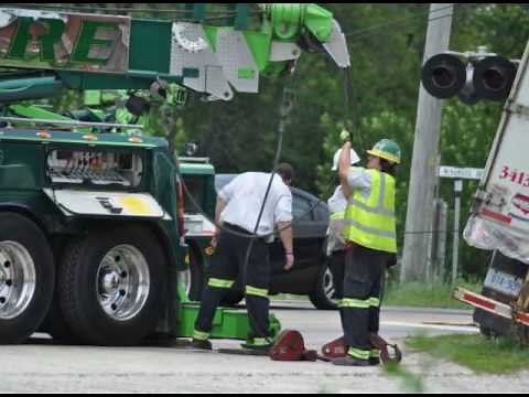 OHARE Towing Joey at Dwight IL Semi Accident 5-27-10