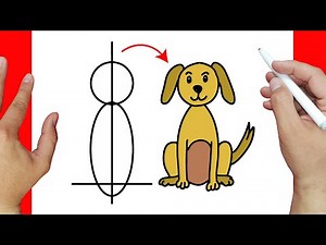 Cómo dibujar un perrito sentado paso a paso | Dibujos fáciles