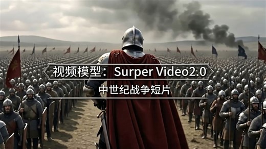 Super Video2.0 实测 史诗级战争短片一键生成