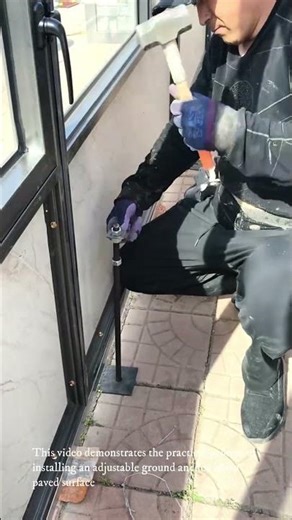 Installing an Adjustable Ground Anchor with a Sledgehammer