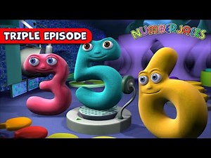 On and Off – Zero the Hero – Bad Circles | Numberjacks TRIPLE Full Episodes