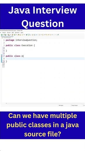 Can we have multiple public class in one Java file ? #Java #javainterview #coding