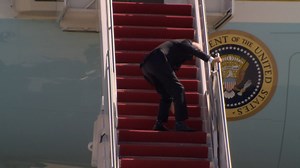 WATCH: President Joe Biden stumbled twice and fell on the stairs of Air Force One on Friday morning. https://bit.ly/3cR1nww | WFLA News Channel 8