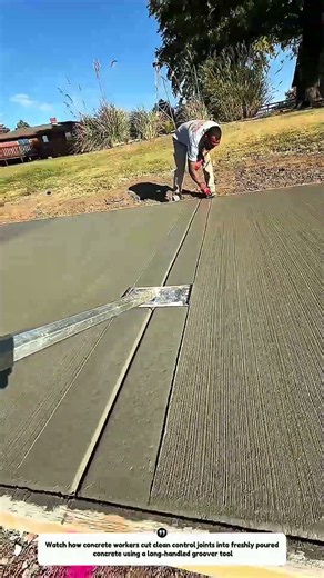 How to Cut Perfect Concrete Expansion Joints | Long-Handle Groover Technique