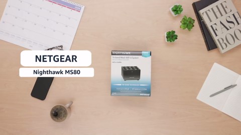 NETGEAR Nighthawk Tri-Band Whole Home Mesh WiFi 6 Add-on Satellite (MS80) – add up to 2,250 sq. ft. of Coverage