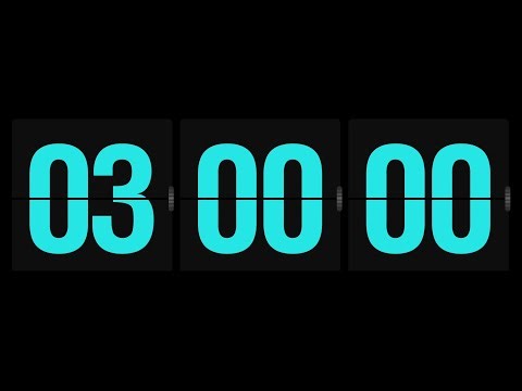 3 Hour Blue Focus Timer | Calm Study • Deep Work • No Music