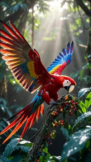 The Most Colorful Parrot in the World! #parrot #colorfulparrot #beautifulbirds #mrbeast #wildlife