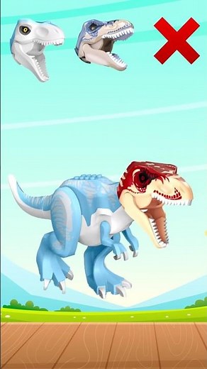 Helping Lego Tyrannosaurus Find His Lost Head! 🦖🧩 #shorts #dinosaurustoys #dinosaurs