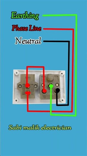 16 Amp Switch socket connection | Power board connection #shorts