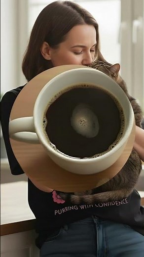 Cat Woman – Purring With Confidence 🐱☕ | Morning Vibes