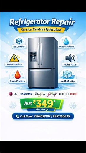 Brands fridge gas refill, cooling issue & compressor repair. Call for service! Refrigerator repair