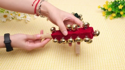 12 Pcs Christmas Hand Sleigh Bells Stick Hand Bell Instruments Wooden Handle Jingle Bells Stick Musical Instruments for Christmas Concerts PartiesWedding Birthday Party Supplies (21 Bells)