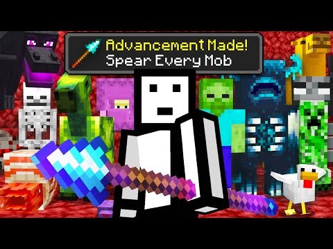 I Killed Every Mob with the SPEAR in Minecraft Hardcore!