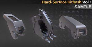 JROTools - Tools for 3D artists - Hard-Surface Kitbash Vol.1 - Free Sample