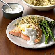 Salmon with creamy dill sauce