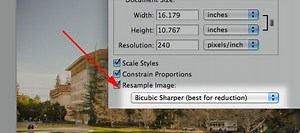 Use Bicubic Sharper for Web Resizing