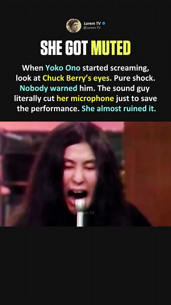 The Moment Yoko Ono's Mic Was Cut