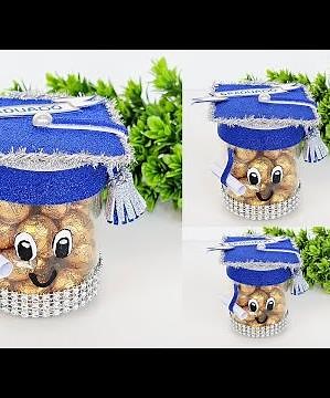 Cómo hacer un BOTE con BIRRETE para dulces🧑‍🎓​
