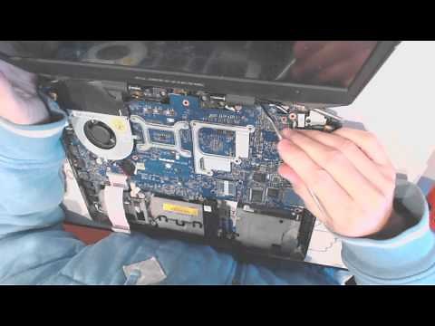 How to repair Alienware 14 m14x p39g p39g001 when the blue light goes out on power adapter