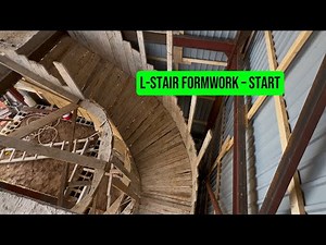 Full Formwork Process of L-Shaped Concrete Staircase | Step-by-Step Long Video