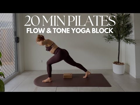 20 Min Flow & Tone Pilates Workout – Full Body | Yoga Block