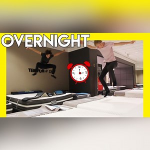 HIDING OVERNIGHT IN A PUBLIC MALL! | Sam and Colby